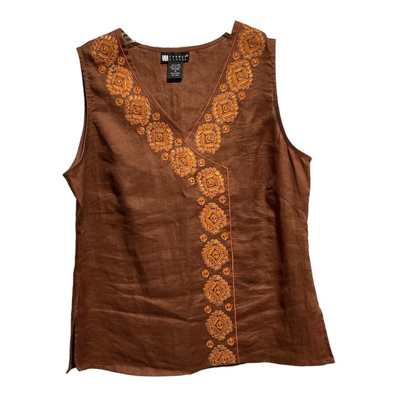 Carole Little Linen top - Picture 2 of 8